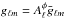 \hbox{$g_{\ell m}= A^{\phi}_\ell \bar{g}_{\ell m}$}