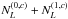 \hbox{$ N^{(0,c)}_L+ N^{(1,c)}_L$}