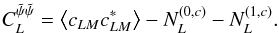 \begin{equation} C_L^{\tilde \psi \tilde\psi}= \left\langle c_{LM}c^*_{L M} \right\rangle -N_L^{(0,c)}- N_L^{(1,c)}. \label{estcurl} \end{equation}