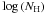 \hbox{$\log{\left( N_{\rm H}\right)}$}