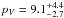 \hbox{$p _V = 9.1_{-2.7}^{+4.4}$}