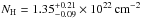 \hbox{$N_\mathrm{H}=1.35^{+0.21}_{-0.09} \times 10^{22}\,\mathrm{cm}^{-2}$}