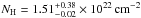 \hbox{$N_\mathrm{H}=1.51^{+0.38}_{-0.02} \times 10^{22}\,\mathrm{cm}^{-2}$}