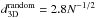 \hbox{$d_\mathrm{3D}^\mathrm{random} = 2.8 N^{-1/2}$}