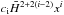 \hbox{$c_{\rm i} \bar H^{2+2(i-2)} x^i$}