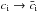 \hbox{$c_{\rm i}\rightarrow \bar c_{\rm i}$}