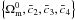 \hbox{$\left\lbrace \Omega_{\rm m}^0,\bar c_2,\bar c_3,\bar c_4 \right\rbrace$}