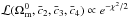 \hbox{$\mathcal{L}(\Omega_{\rm m}^0,\bar c_2, \bar c_3, \bar c_4) \propto e^{-\chi^2/2}$}