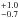 \hbox{$^{+1.0}_{-0.7}$}