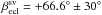 \hbox{$\beta_{\rm ecl}^{\rm sv} = +66.6^{\circ} \pm 30^{\circ}$}