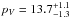 \hbox{$p_V=13.7^{+1.1}_{-1.3}$}