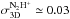 \hbox{$\sigma_{\rm 3D}^{\rm N_2H^+}\simeq 0.03$}