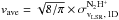 \hbox{${v}_{\rm ave}=\sqrt{8/\pi}\times \sigma_{\rm v_{LSR},\,1D}^{\rm N_2H^+}$}