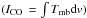 \hbox{$(I_{\rm CO}\,=\int T_{\rm mb} {\rm d}v)$}