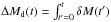 \hbox{$\Delta M_{\rm d}(t)=\int_{t'=0}^t\delta M(t')$}