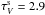\hbox{$\tau_V^{\rm s} = 2.9$}
