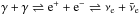 \hbox{$\gamma + \gamma \rightleftharpoons {\rm e}^+ + {\rm e}^- \rightleftharpoons \nu_{\rm e} + \bar{\nu}_{\rm e} $}