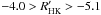 \hbox{$-4.0 > R'_{\mathrm{HK}} > -5.1$}