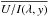\hbox{$\overline{{U/I} (\lambda,y)}$}