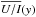 \hbox{$\overline{U/I}(y)$}