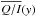 \hbox{$\overline{Q/I}(y)$}