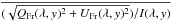 \hbox{$\overline{(\sqrt{Q_{\rm Fr}(\lambda,y)^2+U_{\rm Fr}(\lambda,y)^2})/I(\lambda,y)}$}