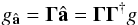 \appendix \setcounter{section}{1} \begin{eqnarray} g_\bfahat = {\bf\Gamma}\bfahat = {\bf\Gamma}{\bf\Gamma}^{\dagger} g \end{eqnarray}