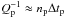 \hbox{$Q_{\rm p}^{-1} \approx n_{\rm p} \Delta t_{\rm p}$}