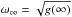 \hbox{$\omega_\infty=\sqrt{g(\infty)}$}