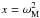 \hbox{$x=\omega^2_{\rm M}$}