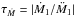 \hbox{$\tau_{\dot{M}}=|\dot{M}_{1}/\ddot{M}_{1}|$}