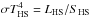 \hbox{$\sigma T^{4}_{\mathrm{HS}}=L_{\mathrm{HS}}/S_{\mathrm{HS}}$}