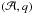 \hbox{$(\mathcal{A},q)$}