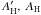 \hbox{$A_{\rm{H}}^\prime,~A_{\rm{H}}$}