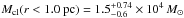 \hbox{$M_{\rm cl} (r < 1.0~{\rm pc}) = 1.5^{+0.74} _{-0.6} \times 10^{4} \,M_{\odot} $}