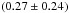 \hbox{$\left(0.27 \pm 0.24\right)$}