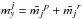 \hbox{$m^j_y = \tilde{m_j}^p + \tilde{m_j}^r$}