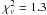 \hbox{$\chi^{2}_{\nu}=1.3$}