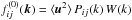 \hbox{$f_{ij}^{(0)}({\bm k})= \langle {\bm u}^2 \rangle \, P_{ij}(k) \, W(k)$}