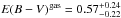 \hbox{$E(B-V)^{\rm{gas}}=0.57^{+0.24}_{-0.22}$}