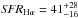 \hbox{${\it SFR}_{\rm H\alpha}=41^{+28}_{-16}$}