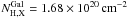 \hbox{${N^{\rm Gal}_{\rm H,X}}=1.68\times10^{20}\,\mathrm{cm^{-2}}$}