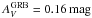 \hbox{$A^{\mathrm{GRB}}_{V}=0.16\,\mathrm{mag}$}