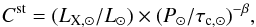 \begin{equation} C^{\rm st}= (L_{\rm X,\odot}/L_{\rm \odot}) \times (P_{\rm \odot}/\tau_{\rm c,\odot})^{-\beta}, \end{equation}