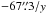 \hbox{$-67\farcs3/y$}