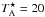 \hbox{$T^{\star}_{\mathrm{A}}=20$}