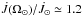 \hbox{$\dot{J} (\Omega_\odot) /\dot{J_\odot}\simeq 1.2$}