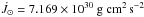 \hbox{$\dot{J}_{\odot} = 7.169 \times 10^{30} ~\mathrm{g~cm^2\,s^{-2}}$}