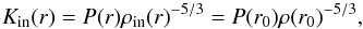 \appendix \setcounter{section}{3} \begin{equation} K_{\rm in}(r)=P(r)\rho_{\rm in}(r)^{-5/3}=P(r_0)\rho(r_0)^{-5/3}, \end{equation}
