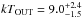 \hbox{$kT_{\rm OUT}=9.0_{-1.5}^{+2.4}$}
